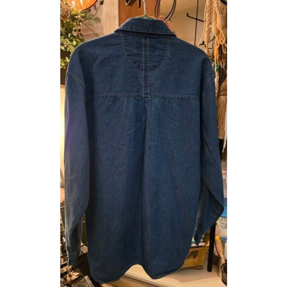Ladies Medium Adolfo International Denim Shirt - Picture 4 of 4